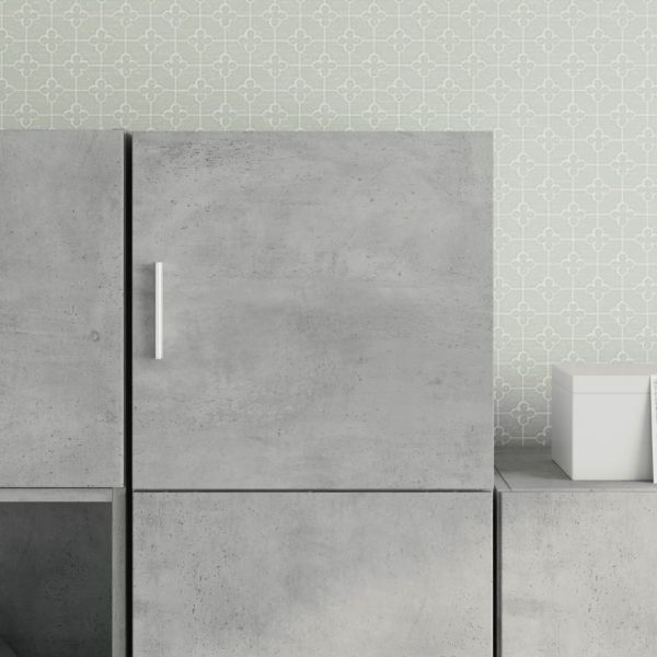 Dulap de perete, gri beton, 40×42,5×40 cm, lemn prelucrat