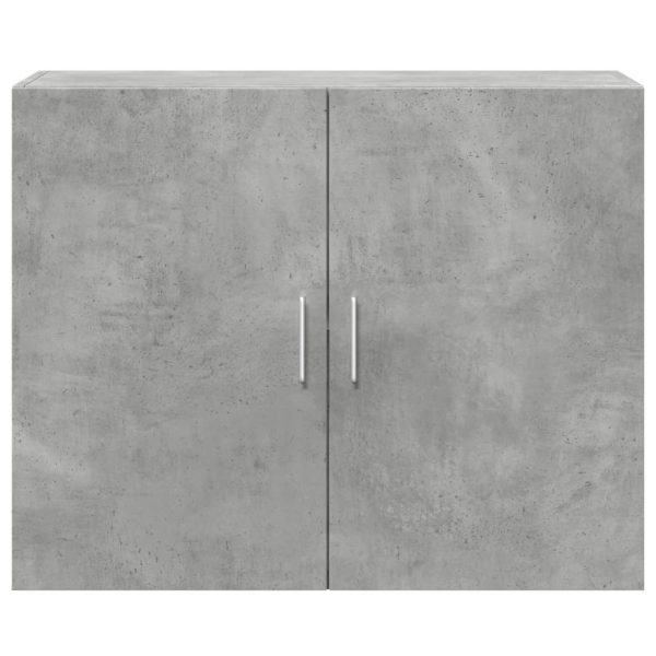 Dulap de perete, gri beton, 80×42,5×64 cm, lemn prelucrat