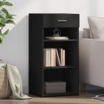 Dulap, negru, 45×42,5×93 cm, lemn prelucrat