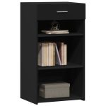 Dulap, negru, 50×42,5×93 cm, lemn prelucrat