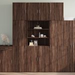 Dulap înalt, stejar maro, 80×42,5×249 cm, lemn prelucrat