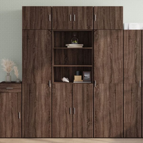 Dulap înalt, stejar maro, 70×42,5×185 cm, lemn prelucrat