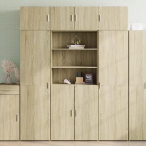 Dulap înalt, stejar sonoma, 80×42,5×185 cm, lemn prelucrat