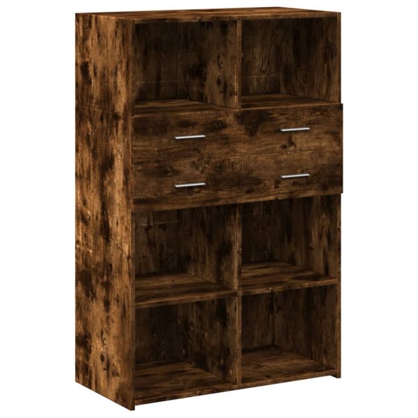 Dulap înalt, stejar fumuriu, 80×42,5×124 cm, lemn prelucrat