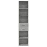 Dulap înalt, gri beton, 40×42,5×185 cm, lemn prelucrat