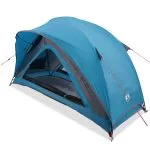 Cort de camping pentru 1 persoană, albastru, impermeabil