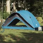 Cort de camping pentru 1 persoană, albastru, impermeabil