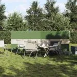 Paravan de camping verde 344×120 cm impermeabil