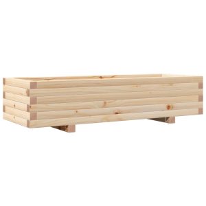 Jardinieră de grădină, 110x40x26,5 cm, lemn masiv de pin