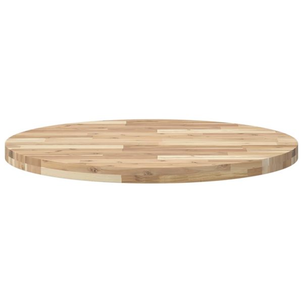 Blat de masă rotund, Ø80×4 cm, lemn masiv de acacia