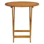 Set mobilier bistro, 3 piese, textil bej/lemn masiv