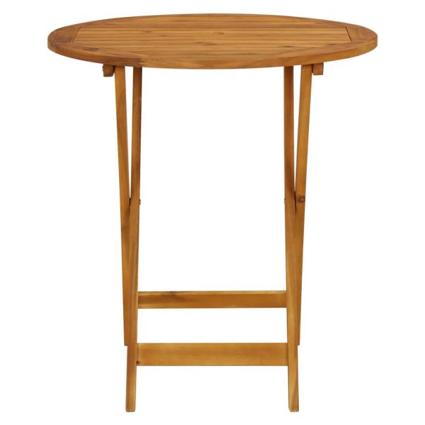 Set mobilier bistro, 3 piese, textil bej/lemn masiv