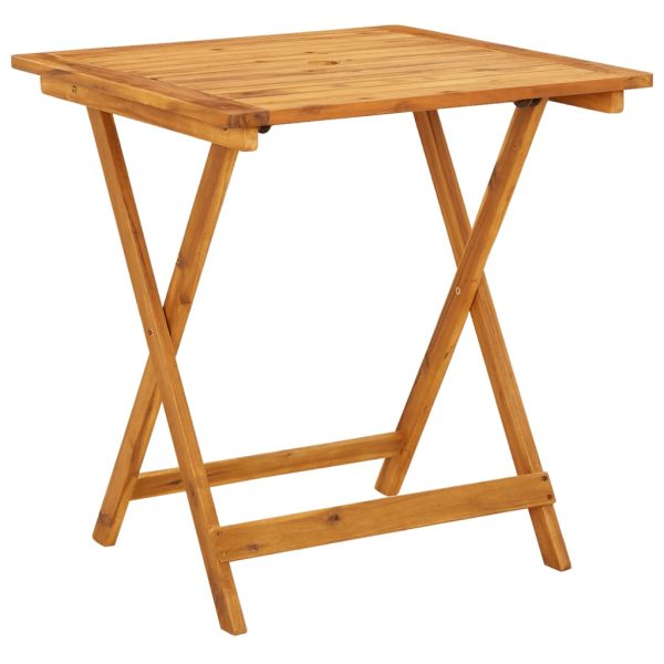 Set mobilier bistro, 3 piese, textil bej/lemn masiv