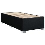 Cadru pat fără saltea țesătură neagră 90×200 cm