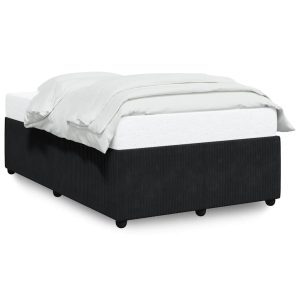 Cadru de pat fără saltea Negru 120×190 cm catifea