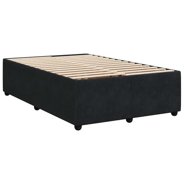 Cadru de pat fără saltea Negru 120×190 cm catifea
