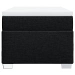 Pat box spring cu saltea, negru, 90×190 cm, textil