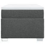 Pat box spring cu saltea, gri închis, 100×200 cm, textil