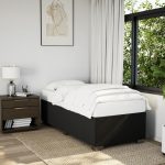 Pat box spring cu saltea, negru, 90×190 cm, textil