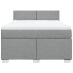 Pat continental, gri deschis, 140×200 cm, material textil
