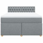 Pat continental, gri deschis, 140×200 cm, material textil
