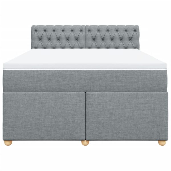 Pat continental, gri deschis, 140×200 cm, material textil