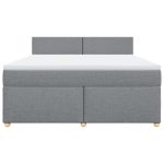 Pat continental, gri deschis, 180×200 cm, material textil