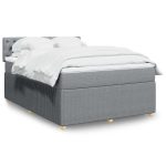 Pat continental, gri deschis, 140×200 cm, material textil