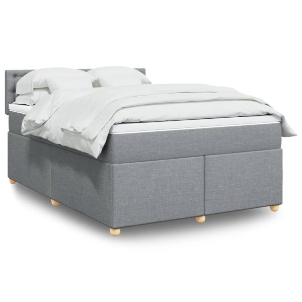 Pat continental, gri deschis, 140×200 cm, material textil