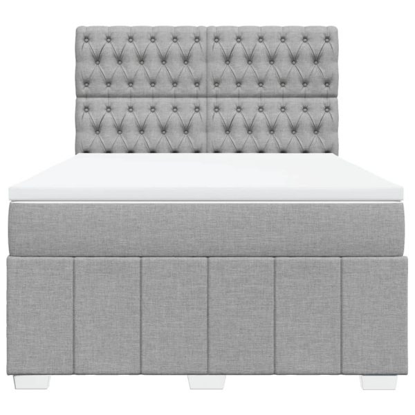 Pat continental, gri deschis, 140×200 cm, material textil