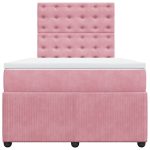 Pat box spring cu saltea, negru, 120×190 cm, catifea