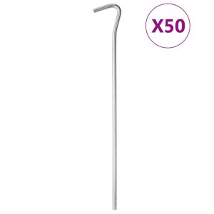 Țăruși de cort, 50 buc., 23 cm, Ø5 mm, oțel galvanizat