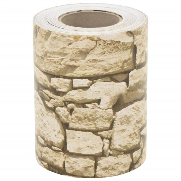 Paravane grădină aspect piatră grosieră 2 buc. gri 35×0,19m PVC
