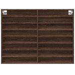 Dulap cu vitrină, stejar maro, 100×8,5×75 cm, lemn prelucrat