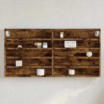 Dulap cu vitrină, stejar fumuriu, 100×8,5×50 cm, lemn prelucrat