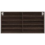 Dulap cu vitrină, stejar maro, 100×8,5×50 cm, lemn prelucrat