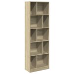 Bibliotecă, stejar sonoma, 57×28,5×174 cm, lemn prelucrat