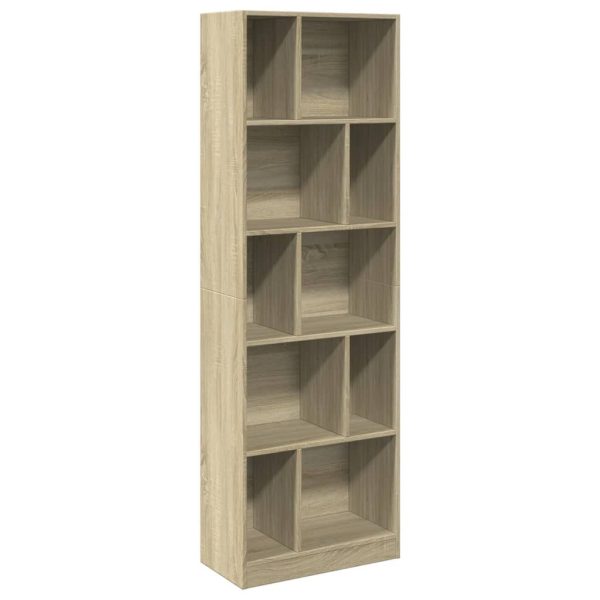 Bibliotecă, stejar sonoma, 57×28,5×174 cm, lemn prelucrat