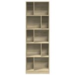 Bibliotecă, stejar sonoma, 57×28,5×174 cm, lemn prelucrat