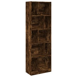 Bibliotecă, stejar fumuriu, 57×28,5×174 cm, lemn prelucrat