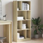 Bibliotecă, stejar sonoma, 57×28,5×141 cm, lemn prelucrat