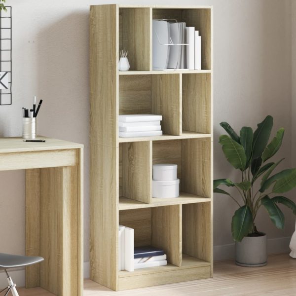 Bibliotecă, stejar sonoma, 57×28,5×141 cm, lemn prelucrat