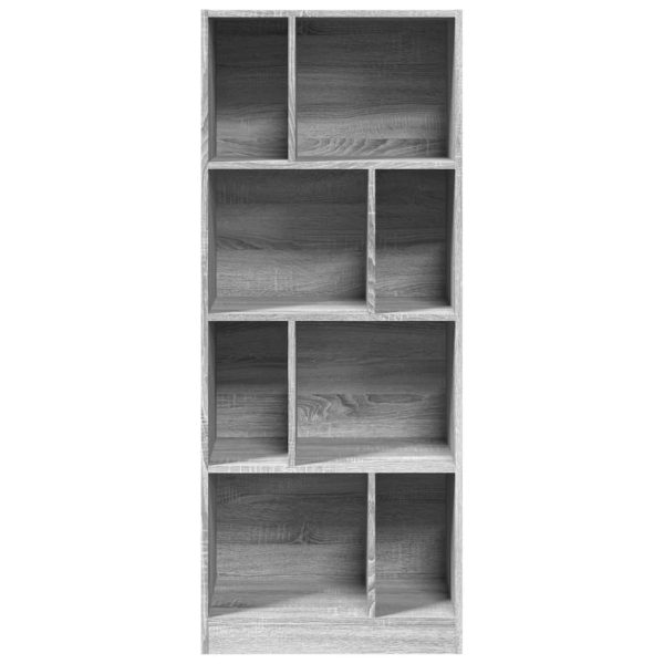 Bibliotecă, gri sonoma, 57×28,5×141 cm, lemn prelucrat