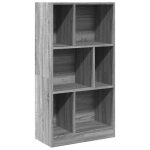 Bibliotecă, gri sonoma, 57×28,5×107,5 cm, lemn prelucrat