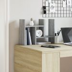 Organizator birou, gri sonoma, 34,5×15,5×35,5 cm lemn prelucrat