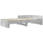 Cadru de pat, gri beton, 90×190 cm, lemn prelucrat