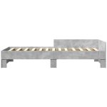 Cadru de pat, gri beton, 90×190 cm, lemn prelucrat