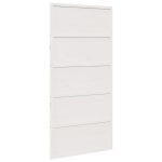 Ușă de hambar, alb, 100×208 cm, lemn masiv de pin