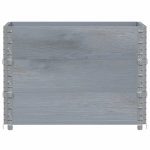 Rame pentru paleți 3 buc. Gri 80×60 cm lemn masiv de pin