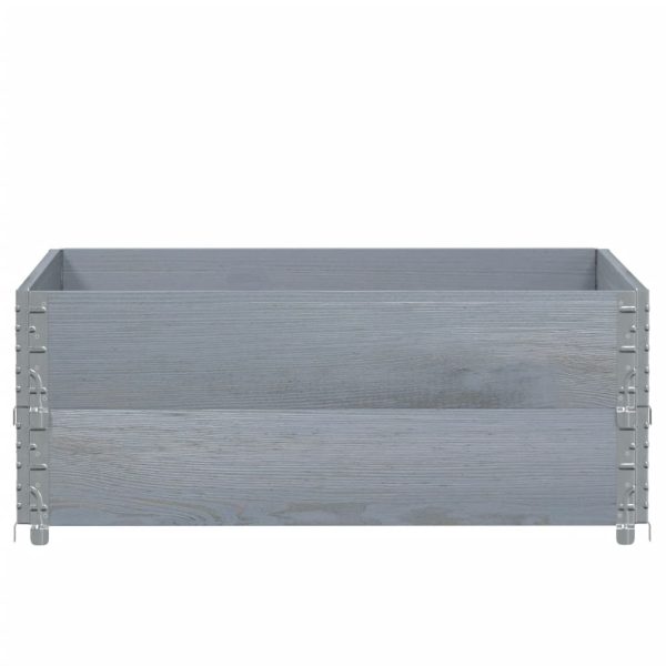 Jardinieră de grădină, gri, 100×100 cm, lemn masiv pin